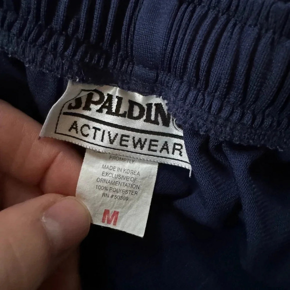 Vintage Spalding Activewear Shorts Women Size Medium Navy Blue - Picture 5 of 6